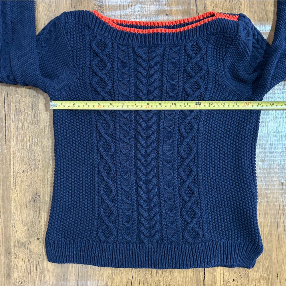 J. Crew Navy Cable Knit Sweater - Picture 14 of 16